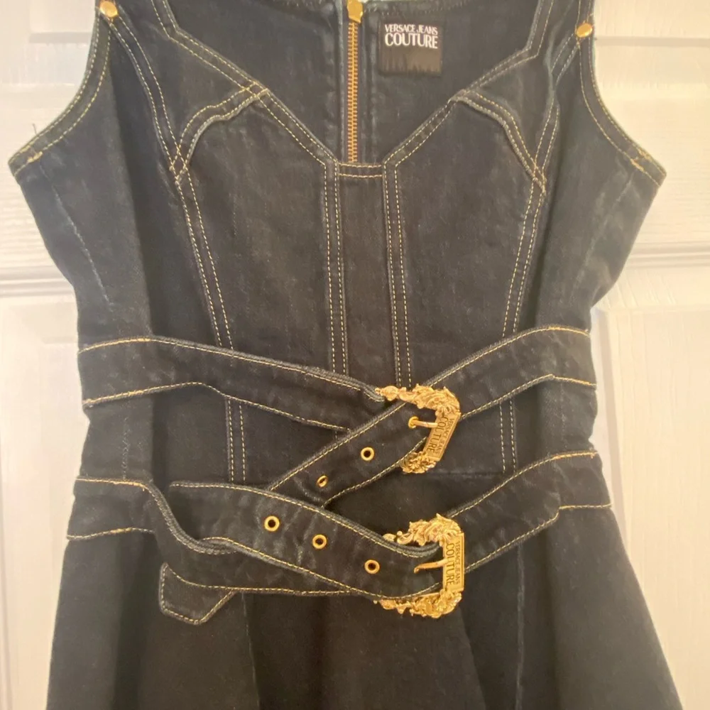 Authentic Versace Couture jean dress, size 4-6 US - Picture 10 of 16